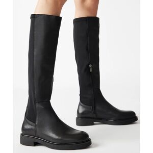 Steve Madden Lexington Black Leather Knee Boot Size 10